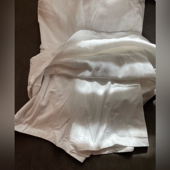 Victoria's Secret PINK  white ribbes stretch Pink romper dress size L - Picture 7 of 9